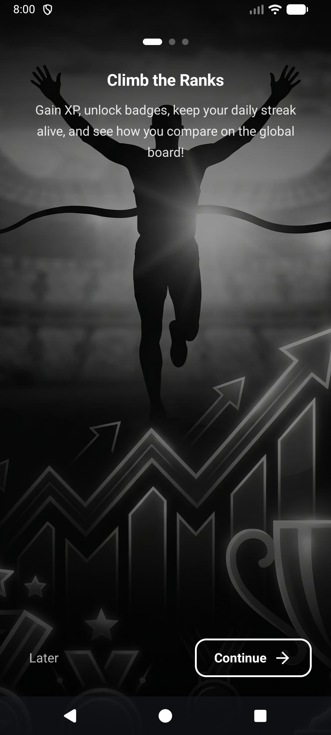 NV 46: Sport Quiz & Glossary app screens